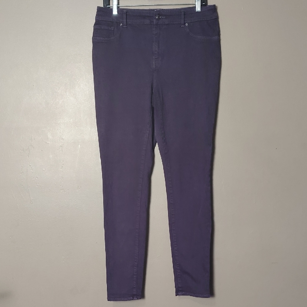 Chico's Platinum Plum Colored Jeggings Chico Size 0.5 (US 6)